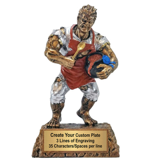 Monster Chili Champion Trophy – 6.75 Inch Engraved Chili Cook-Off Beast Award | Decade Awards