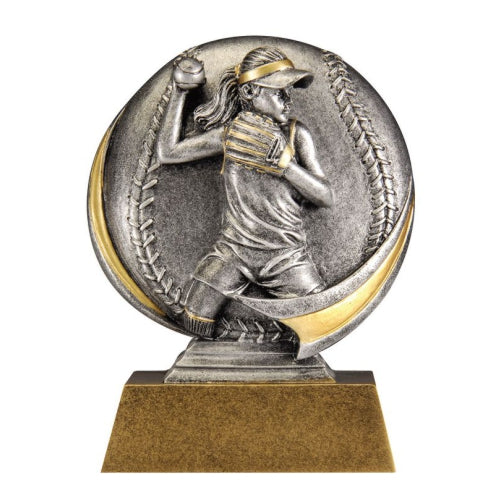 Softball Trophy | Engraved Motion X Softball Award - 5 Inch Tall