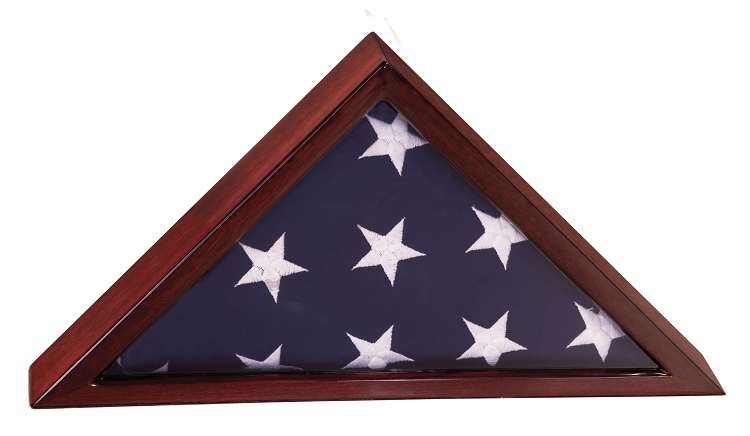 Memorial Flag Display Case - Rosewood | Flag Presentation Case - 16.25" x 8.25" Decade Awards