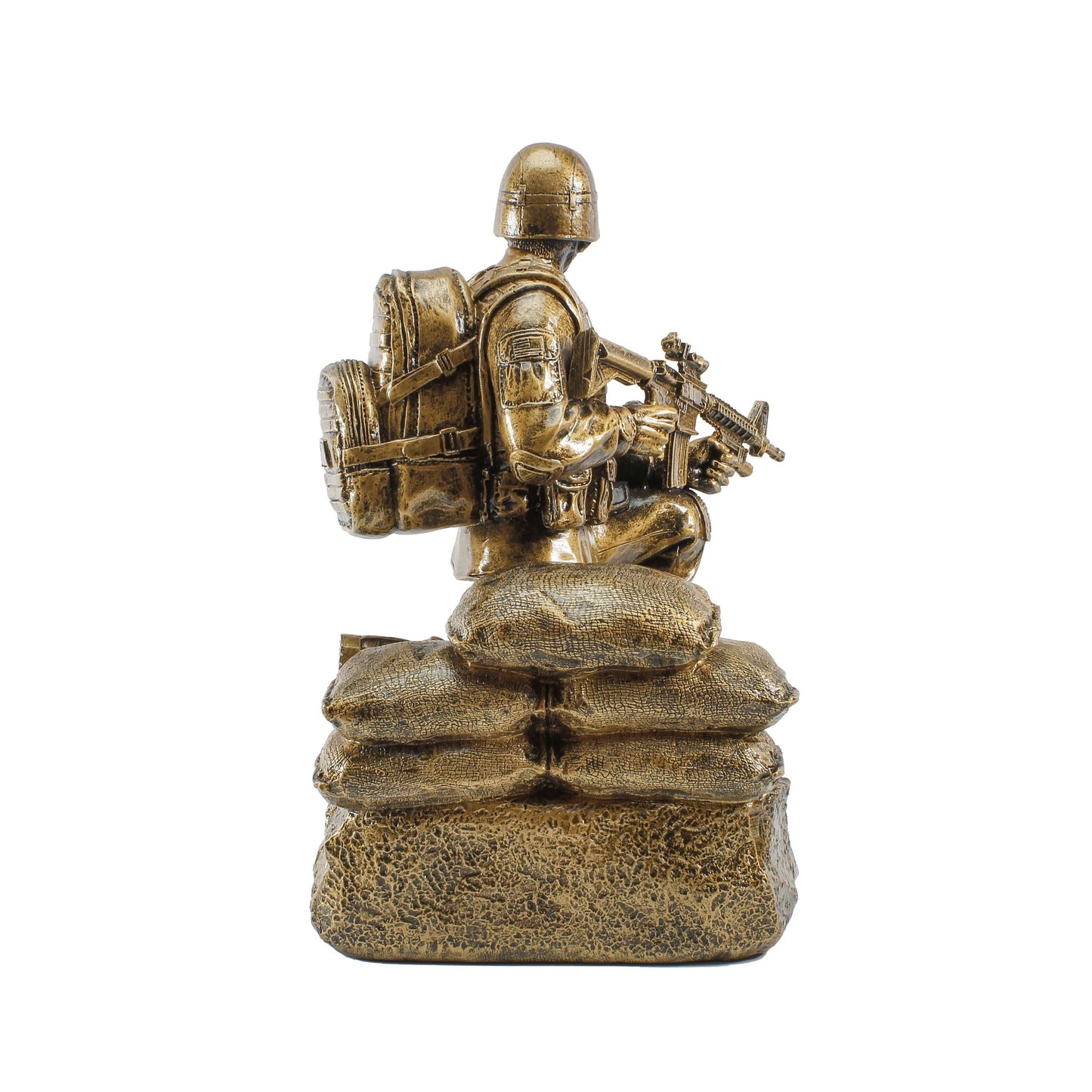 Military Serviceman Trophy | Engraved Military American Hero Award - 10" Tall Decade Awards