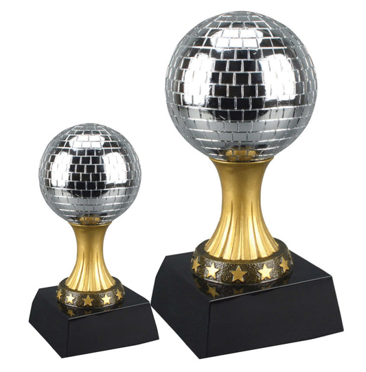 Mirror Ball Trophy | Engraved Disco Ball Award - 6" or 12" Tall Decade Awards