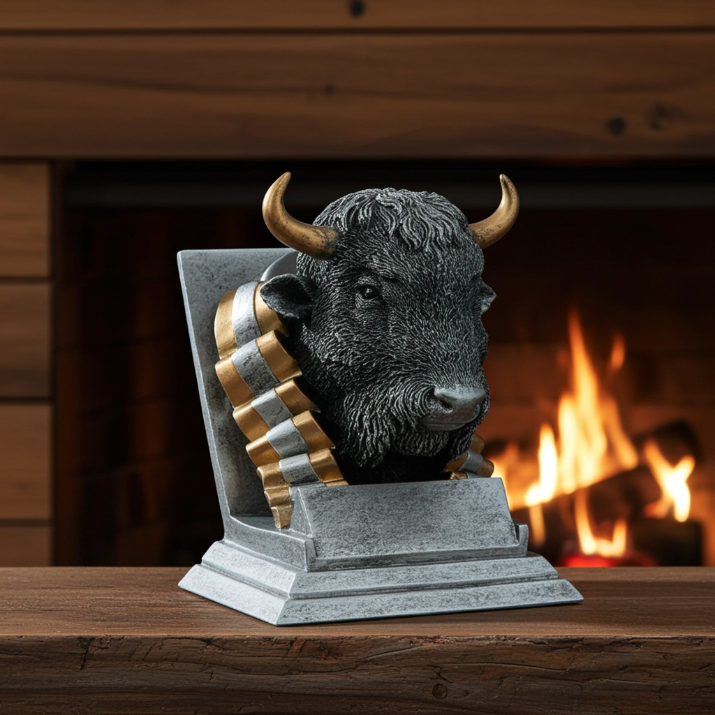 Buffalo Trophy | Personalized Spirit Buffalo Mascot Award | 4 Inches Tall