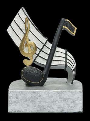 Music Color Tek Trophy | Engraved Musical Note Award - 4 Inch Tall Decade Awards