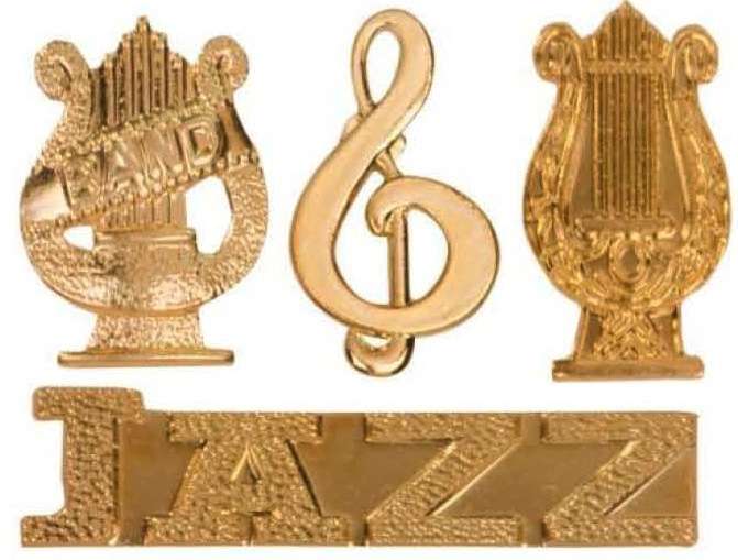 Music Lapel Pin | Letter Jacket Band Chenille Pin - 4 Style Options Decade Awards