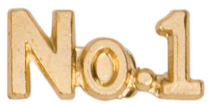 No. 1 Lapel Pin | Number One Letter Jacket Chenille Pin Decade Awards