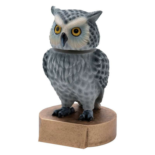 Owl Mascot Bobblehead Trophy | Engraved Owl Award - 6 " Tall Decade Awards