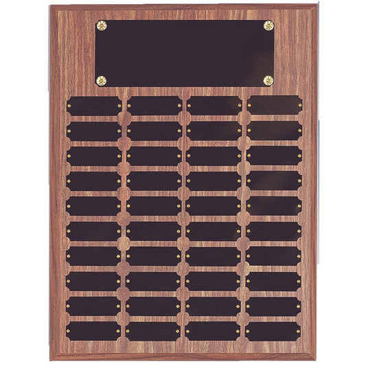 Perpetual Picture Plaque, Walnut Finish 12 x 16
1 - Header Plate
40 - Perpetual Plates