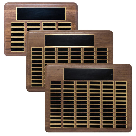 American Walnut Perpetual Plaques – Custom Recognition Awards Decade Awards