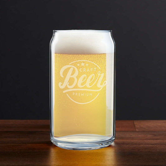16 oz Beer Can Glass - Personalized | Engraved Beer Can Glass Decade Awards