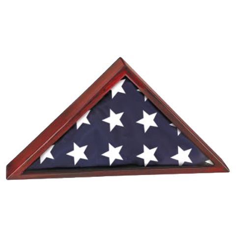 Memorial Flag Case | High Gloss Rosewood Finish | Flag Presentation Case | 25x12.5