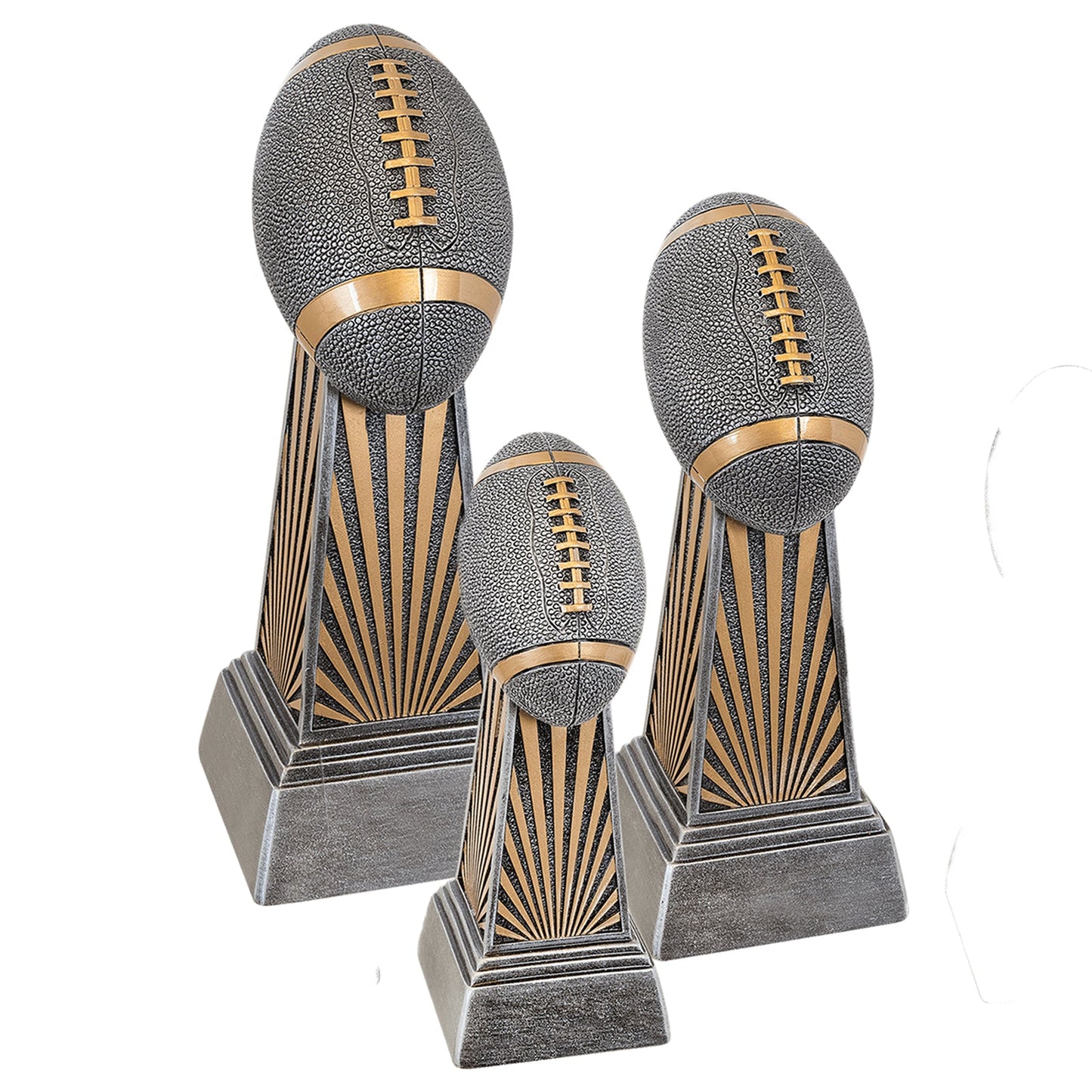Football Trophy, Imperial Tower | Engraved Football Award - 6, 7.875 or 9.875 Inch Tall Decade Awards