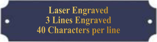 Perpetual Black Brass Plate / Engraved Plate - 1" x 3.25" Decade Awards