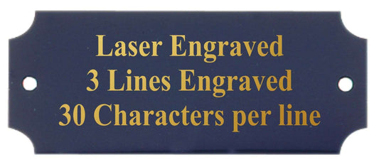 Perpetual Metal Plate | Engraved Plate - BLACK with Gold Lettering Decade Awards