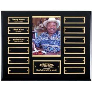 Perpetual Photo Plaque - Ebony Piano-Finish with 12 Black Engraving Plates Decade Awards