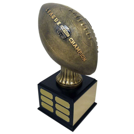 Fantasy Football League Champion Perpetual Trophy | Engraved FFL Perpetual Award - 15.5 Inch Tall Decade Awards