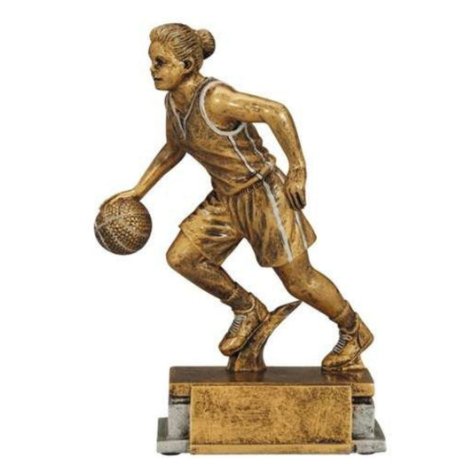 Basketball Player Trophy | Engraved Female Basketball Award - 9 Inch Tall Decade Awards