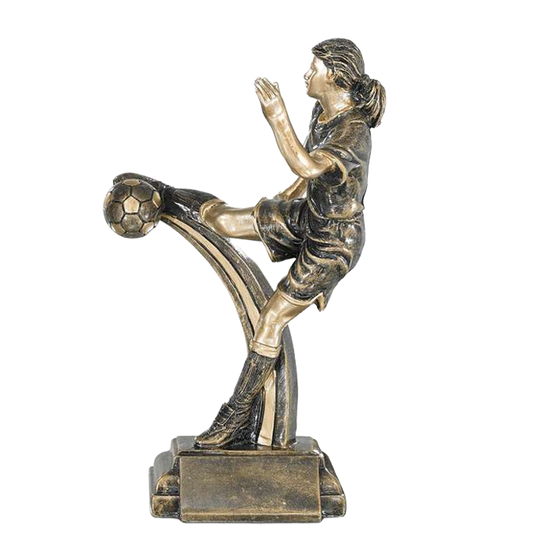 Soccer Trophy | Female Kick | Personalized Soccer Award | 9.5 Inches Tall