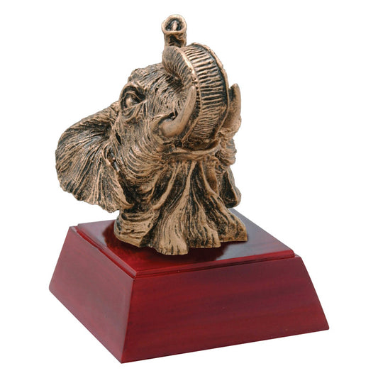 Elephant Trophy | Sculptured Mascot | Personalized Elephant Award | 4 Inches Tall
