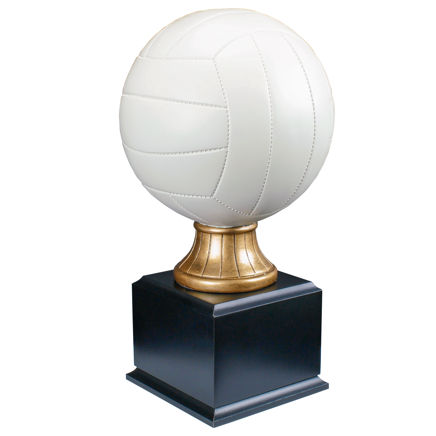Personalized Volleyball Trophy | Full Size Color Resin Volleyball Award | 14.5 Inches Tall