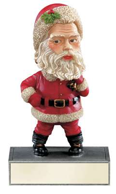 Santa Bobblehead Trophy | Engraved Santa Award - 5.5" Tall Decade Awards