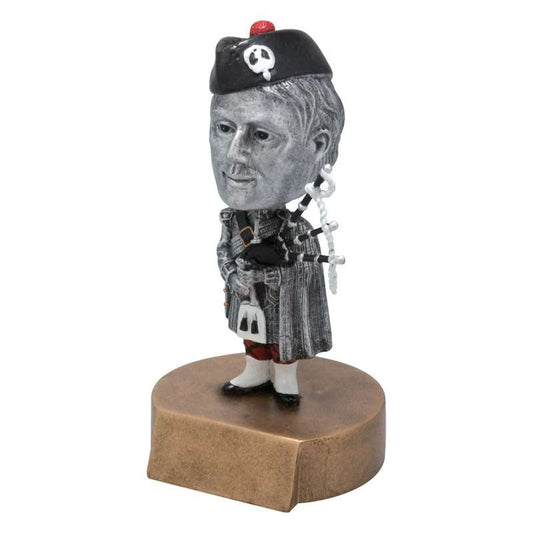 Scotsman Mascot Bobblehead Trophy | Engraved Highlander Award - 6" Tall Decade Awards