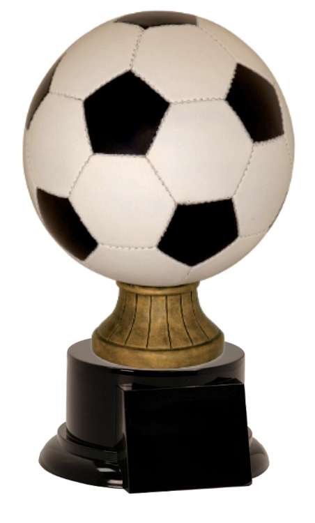 Soccer Ball Full Size Color Resin Trophy | Fútbol Award Decade Awards