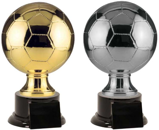 Soccer Ball Full Size Resin Trophy - Gold / Silver | Fútbol Award Decade Awards