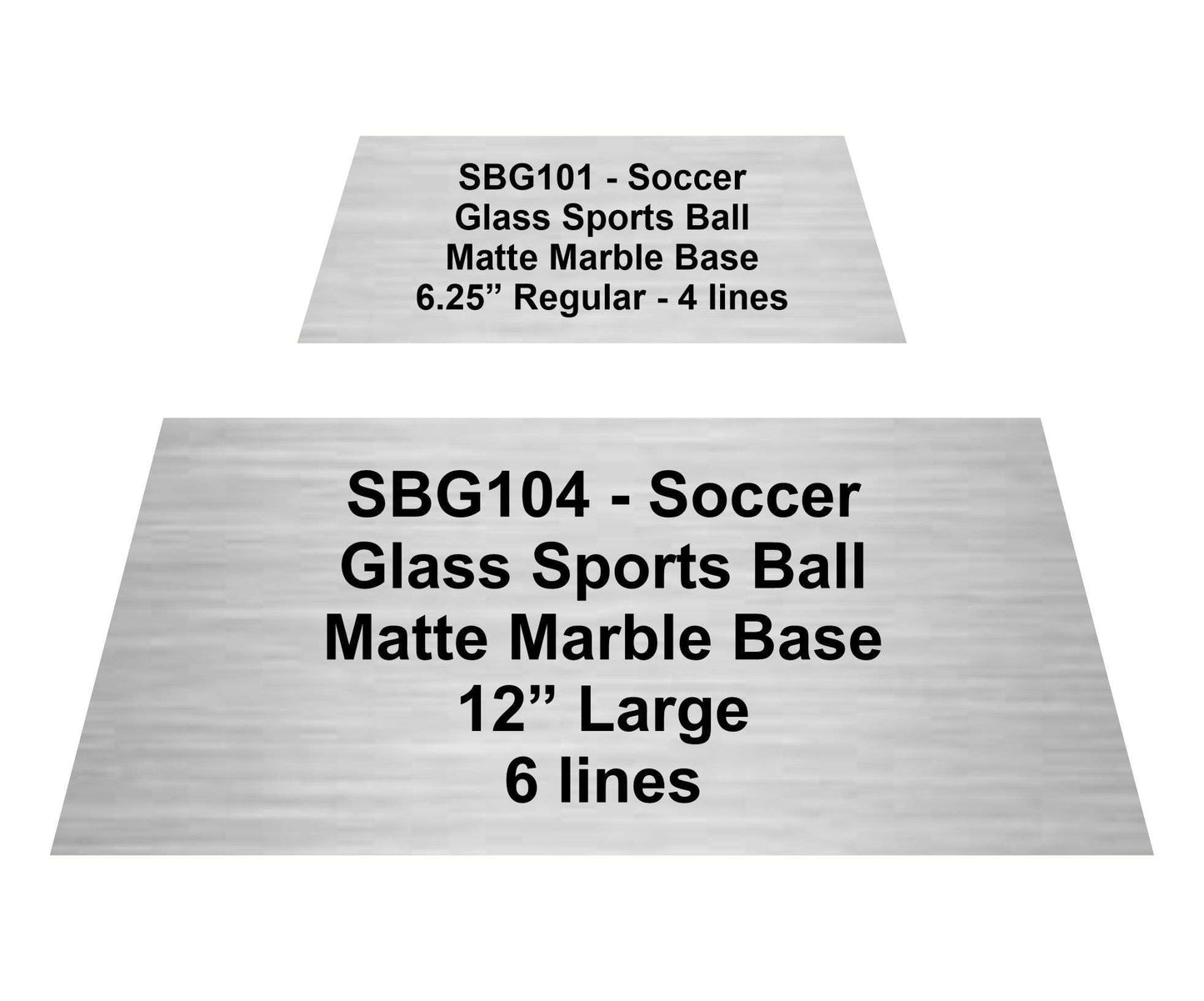 Soccer Ball Glass Trophy | Engraved Soccer Award - 6.25 or 12 Inch Tall Decade Awards