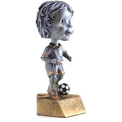 Soccer Bobblehead Trophy - Female / Male | Engraved Futbol Award - 6 Inch Tall Decade Awards