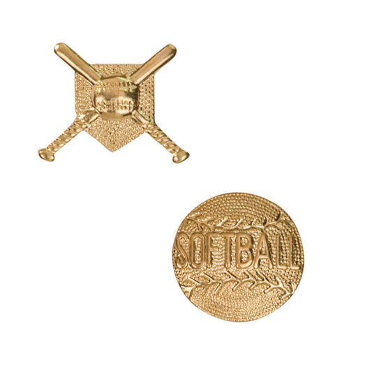 Softball Lapel Pin | Letter Jacket Slow Pitch Chenille Pin - 2 Style Options Decade Awards