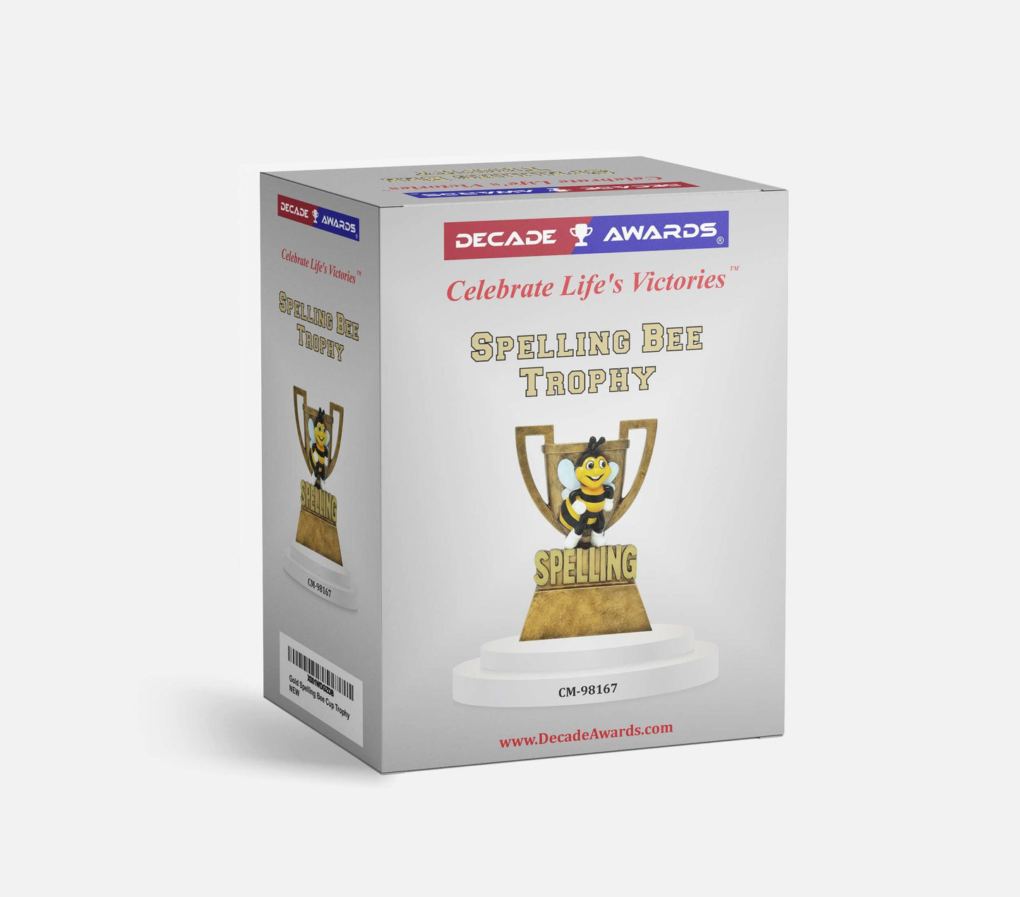 Spelling Bee Trophy | Engraved Gold Spelling B Cup Award | Academic Trophy - 6 Inch Tall Decade Awards