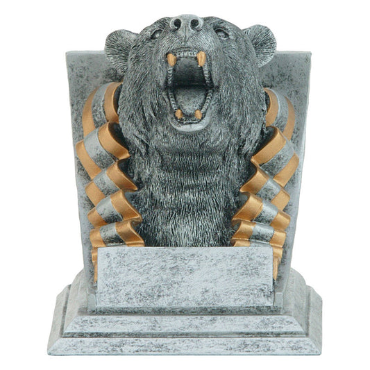 Bear Spirit Mascot Trophy | Engraved Bear Award - 4 Inch Tall Decade Awards