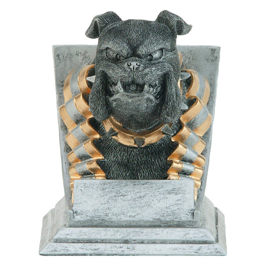 Bulldog Spirit Mascot Trophy | Engraved Bulldog Award - 4 Inch Tall Decade Awards