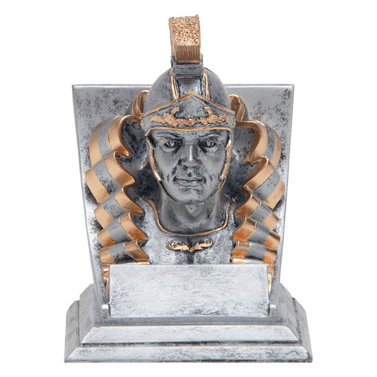 Trojan Spirit Mascot Trophy | Engraved Trojan Award - 4 Inch Tall Decade Awards