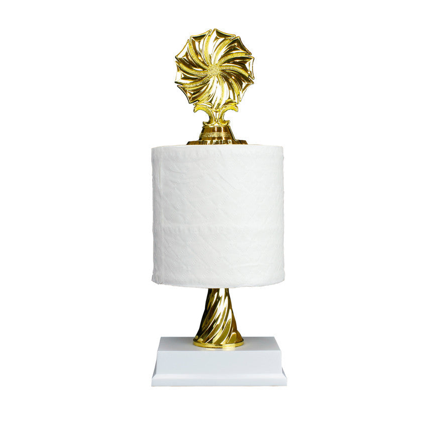 Spiciest Chili Cook Off Award with toilet paper trophy and free custom engraving by Decade Awards