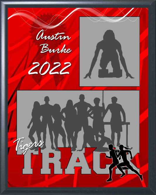 Track Memory Mate Plaque 2 - Personalized | Individual & Track Team Pictures Plaque - 8" x 10" Decade Awards
