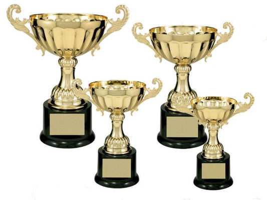 Victory Cup Trophy - Gold or Silver | Engraved Love Cup Trophy - 6.5, 7.5, 8.5 or 9.75 Inch Tall Decade Awards