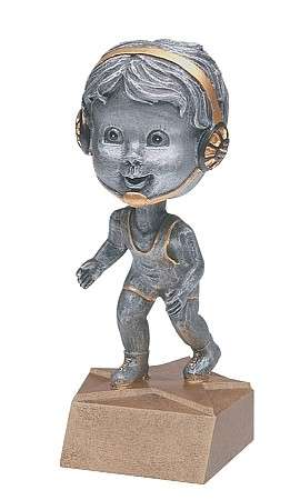 Wrestling Bobblehead Trophy | Engraved Wrestling Award - 6 Inch Tall Decade Awards
