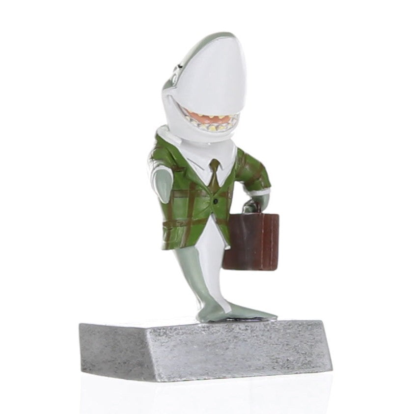 Sales Shark Bobblehead Trophy | Engraved Corporate Deal Maker Award - 5.5 Inch Tall  Decade Awards