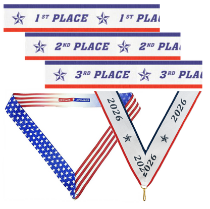 Personalized Longest Drive Golf Medal with Ribbon, Gold Silver or Bronze | World Class Medal |3 Inches Wide