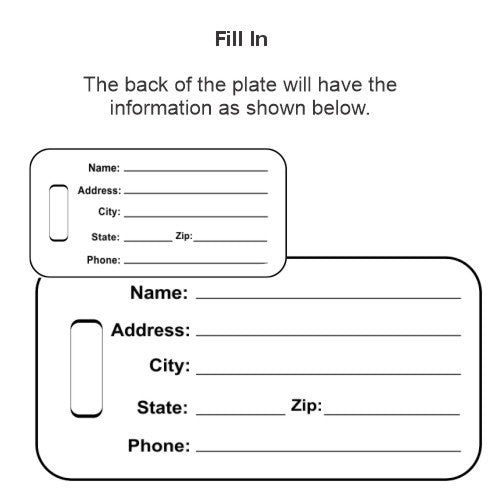 Military Luggage Tag in 2 Sizes – Personalized ID Tag for Deployment or Travel Bags – Durable Design by Decade Awards
- Fill In