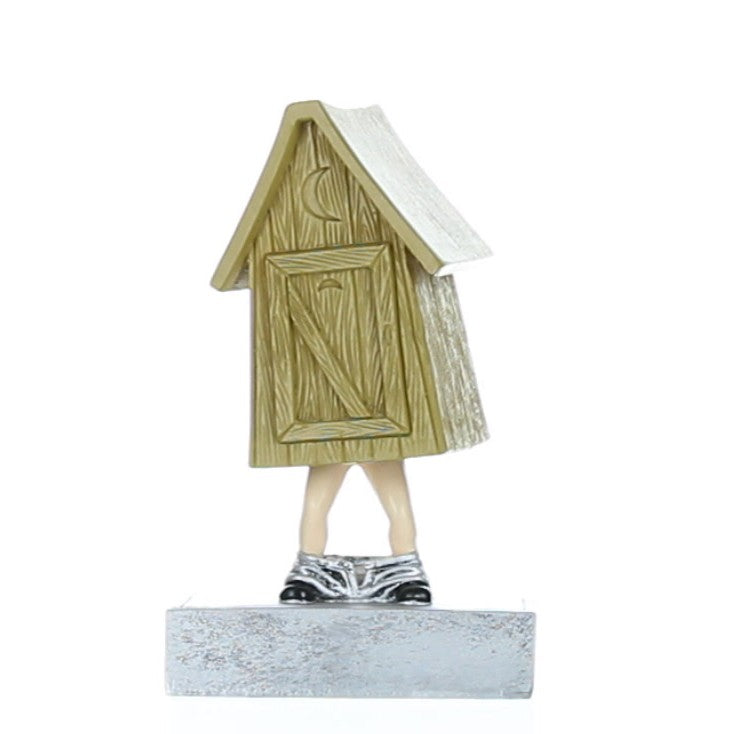 Outhouse Bobblehead Trophy | Engraved LAST PLACE / LOSER Award - 5.5 Inch Tall Decade Awards