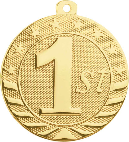 1st, 2nd, 3rd Place StarBrite Medal | Engraved StarBrite Place Medallion - 2 Inch Wide Decade Awards