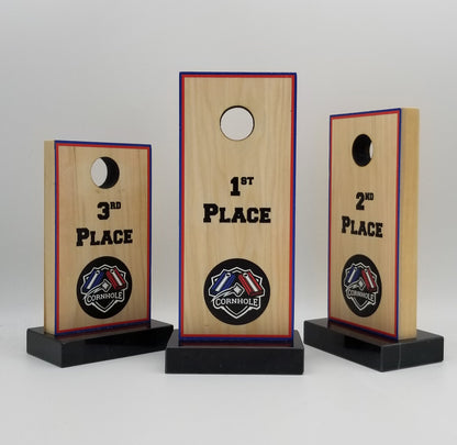Cornhole Board Trophy / Engraved Cornhole 1st, 2nd or 3rd Place Award 