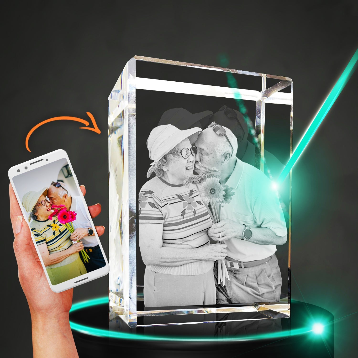 3D Subsurface Crystal Vertical Rectangle Crystal Award Decade Awards