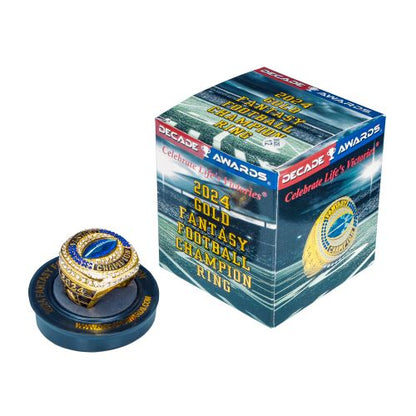 2024 Fantasy Football Champion Ring - Gold Finish | FFL Ring