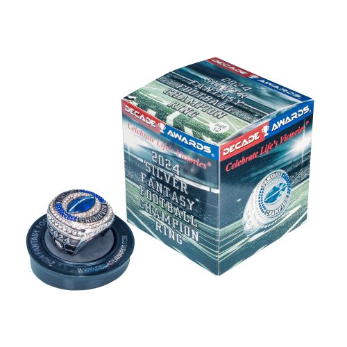 2024 Fantasy Football Champion Ring - Silver Finish | FFL Champ Ring