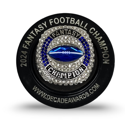 2024 Fantasy Football Champion Ring - Silver Finish | FFL Champ Ring