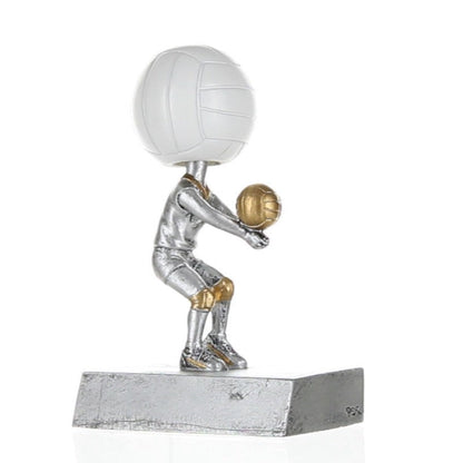 Volleyball Bobblehead Trophy | Engraved Volleyball Award - 5.5 Inch Tall Decade Awards