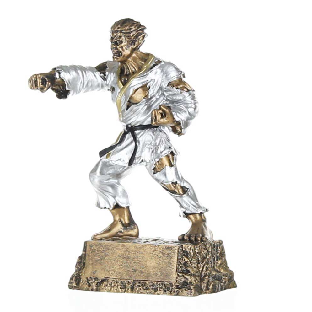 Karate Monster Trophy | Engraved Monster Karate Award - 6.75 Inch Tall Decade Awards